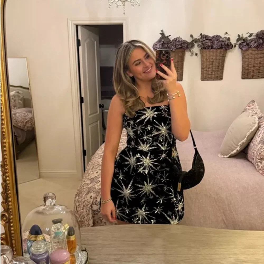 NADINE MERABI Stella Star Dress in Black XS